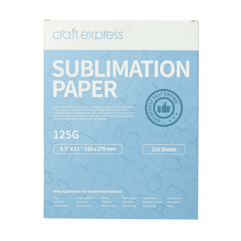 Craft Express 110 Pack Sublimation Transfer Paper - 8.5" x 11"